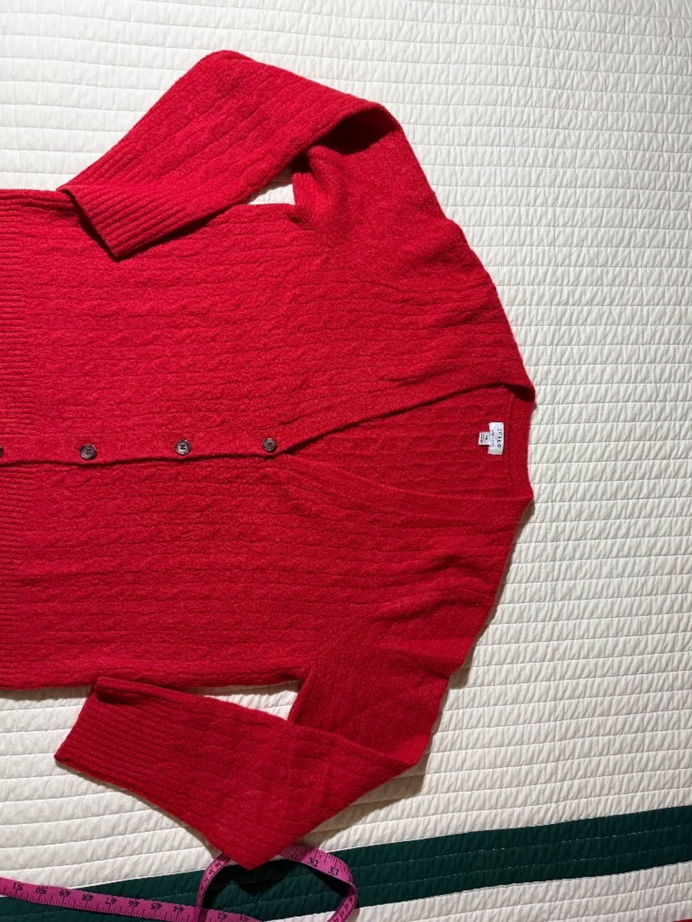 J.CREW XL Red Cardigan Sweater Extra Soft